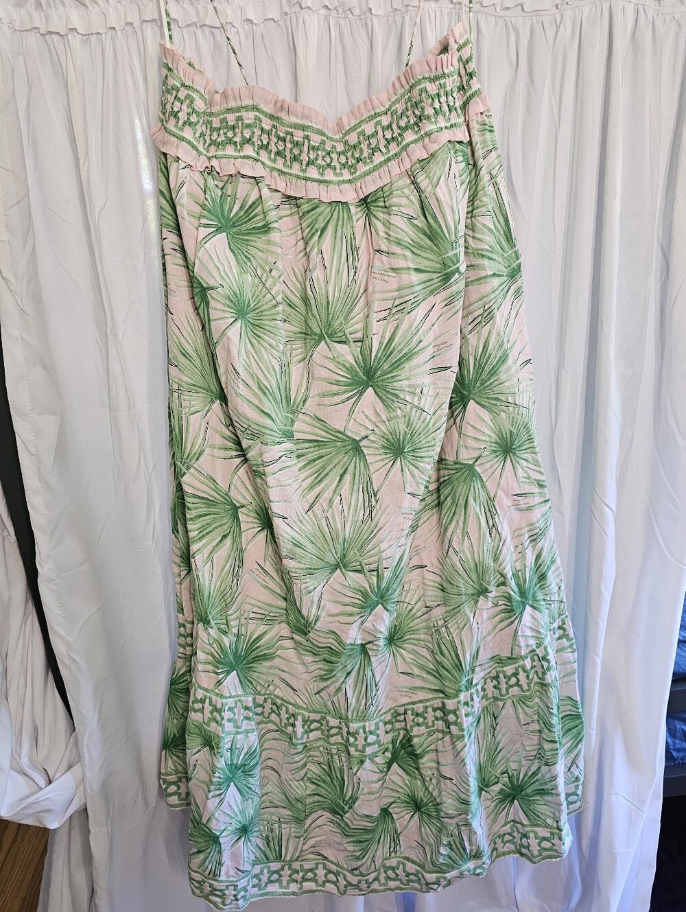 Pink and Green Maxi Dress